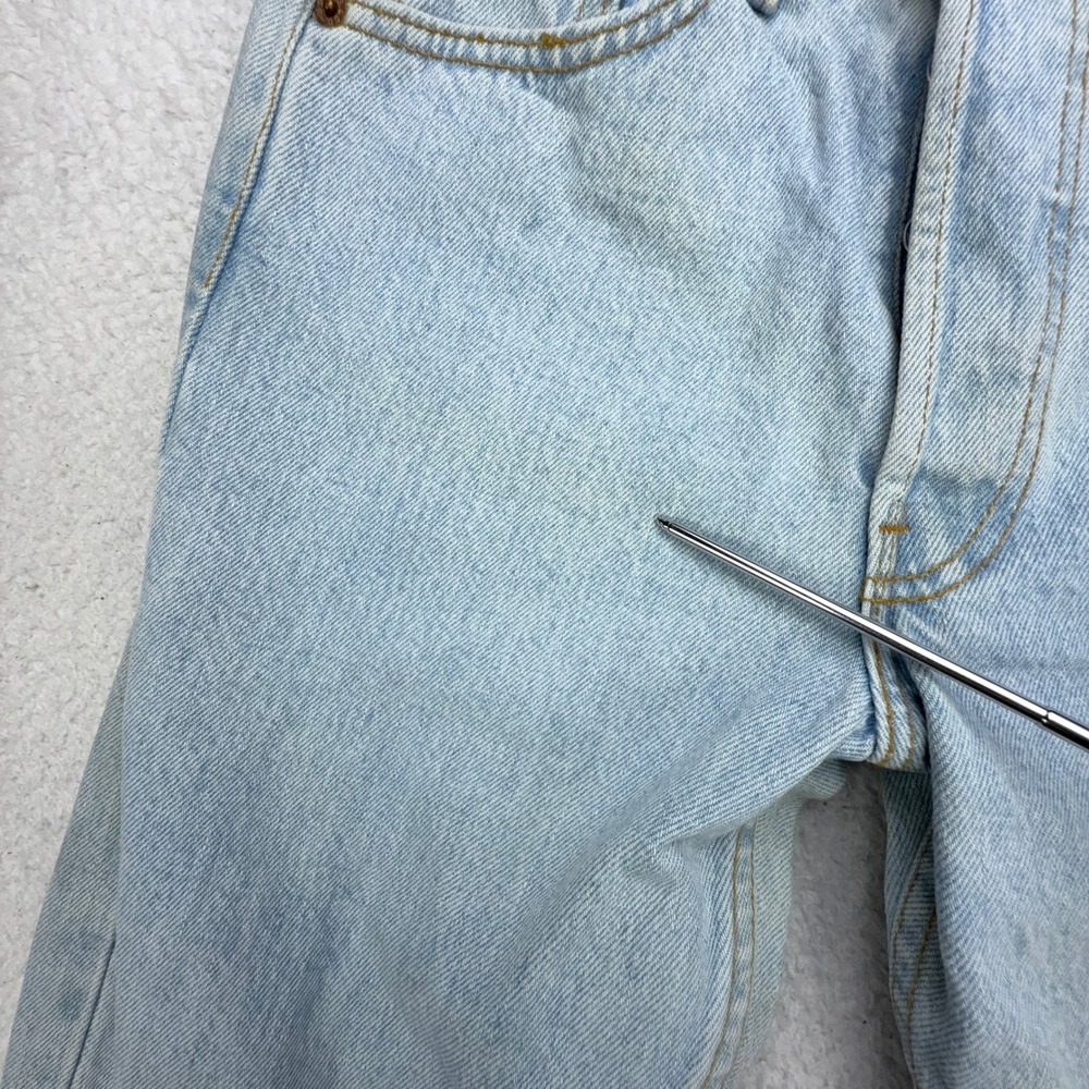 Vintage Levis 501 Mens 28x34 Light Wash Straight Leg Jeans USA NWT NOS READ - Picture 15 of 16